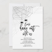 Modern Hang out met ons Spider Halloween Party Kaart (Voorkant)