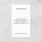 Modern Hanger Visitekaartje (Achterkant)