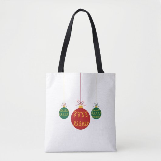 Modern Hanging Christmas Ornaments Tote Tote Bag (Voorkant)