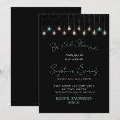 Modern Hanging Lights Black Vrijgezellenfeest Kaart (Voorkant / Achterkant)