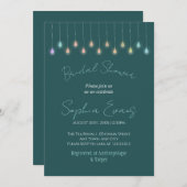 Modern Hanging Lights Green Vrijgezellenfeest Kaart (Voorkant / Achterkant)