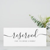 Modern Hanging Reserved Kaart Wedding Sign (Staand voorkant)