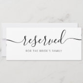 Modern Hanging Reserved Kaart Wedding Sign (Achterkant)