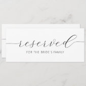 Modern Hanging Reserved Kaart Wedding Sign (Voorkant / Achterkant)