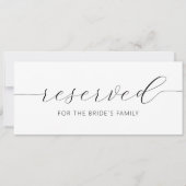 Modern Hanging Reserved Kaart Wedding Sign (Voorkant)