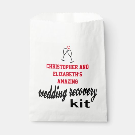 Modern Hangover Guest Recovery Kit Wedding Bedankzakje (Voorkant)