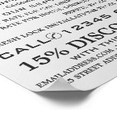 Modern hangslot, slotenmaker Adverteren Poster (Hoek)