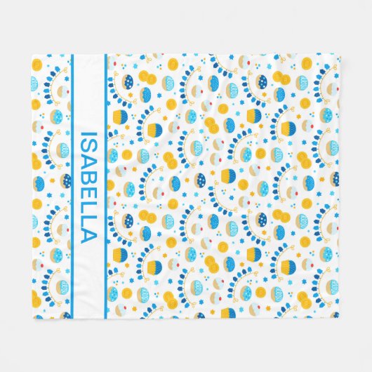 Modern Hanukkah - Aangepaste fleece Blanket Deken (Voorkant (Horizontaal))