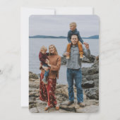 Modern Hanukkah Blue Geometric Back Foto Feestdagenkaart (Achterkant)