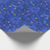 Modern Hanukkah Blue Gold Star van David Pattern Cadeaupapier (Hoek)