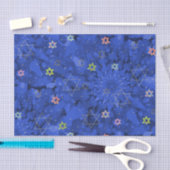 Modern Hanukkah Blue Gold Star van David Pattern Tissuepapier (Craft)