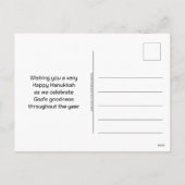 Modern HANUKKAH Christelijk Messiaans Feestdagenkaart (Achterkant)