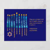 Modern HANUKKAH Christelijk Messiaans Feestdagenkaart (Voorkant)