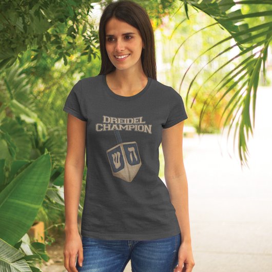 Modern Hanukkah Funny Dreidel Champion T-shirt