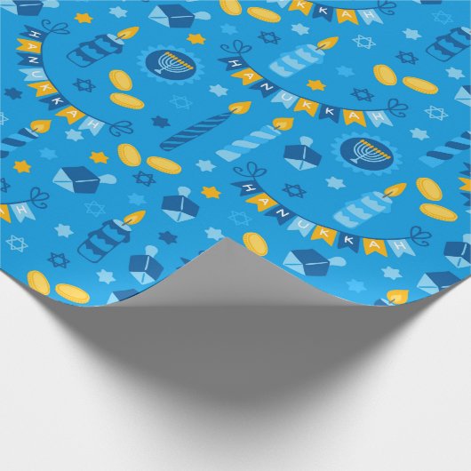 Modern Hanukkah-pakpapier Cadeaupapier (Hoek)