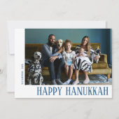 Modern Hanukkah Photo Feestdagenkaart (Voorkant)