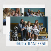 Modern Hanukkah Photo Feestdagenkaart (Voorkant / Achterkant)