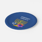 Modern HANUKKAH SAMEACH Papieren Bordje (Gekanteld)