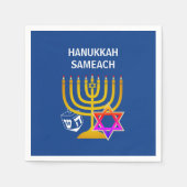 Modern HANUKKAH SAMEACH Servet (Voorkant)