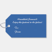 Modern Hanukkah Star van David Gingerbrood House Cadeaulabel (Achterkant Horizontaal)
