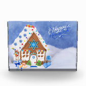 Modern Hanukkah Star van David Gingerbrood House Fotoblokken (Voorkant)