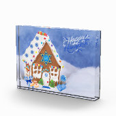 Modern Hanukkah Star van David Gingerbrood House Fotoblokken (Rechts)