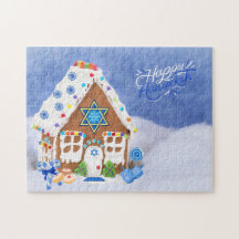 Modern Hanukkah Star van David Gingerbrood House