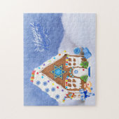 Modern Hanukkah Star van David Gingerbrood House Legpuzzel (Verticaal)