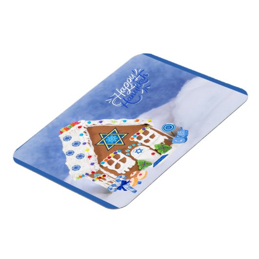 Modern Hanukkah Star van David Gingerbrood House Magneet (Linkerzijde)