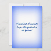 Modern Hanukkah Star van David Snowman Wreath Feestdagenkaart (Achterkant)