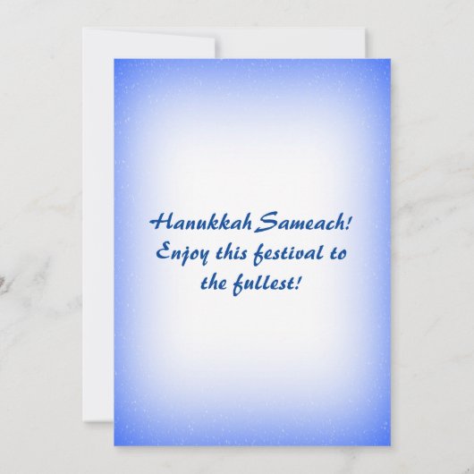 Modern Hanukkah Star van David Snowman Wreath Feestdagenkaart (Achterkant)