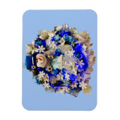 Modern Hanukkah Star van David Snowman Wreath Magneet (Verticaal)