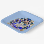 Modern Hanukkah Star van David Snowman Wreath Papieren Bordje (Gebogen)