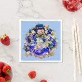 Modern Hanukkah Star van David Snowman Wreath Servet (Insitu)