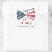 Modern Happy 4th van juli Vierkante Sticker (Tas)