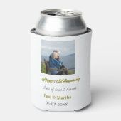 Modern happy 50th anniversary add name date photo  blikjeskoeler (Blikje Voorkant)