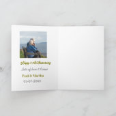 Modern happy 50th anniversary add name date photo  kaart (Binnen)