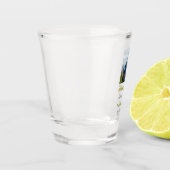 Modern happy 50th anniversary add name date photo shot glas (Links)