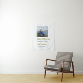 Modern happy 50th anniversary add name date photo  wandkleed (In situ)