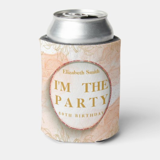 Modern Happy 50th Birthday Koelbox Blikjeskoeler (Blikje Achterkant)