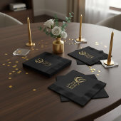 Modern Happy 70th Birthday wijnglas Folie Servetten