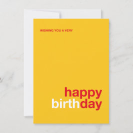 Modern Happy Birthday Card – Minimal Design Kaart