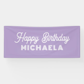 Modern Happy Birthday Custom Name Spandoek