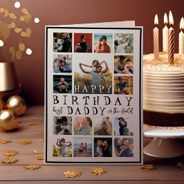 Modern Happy Birthday Dad Black & White 17 foto