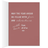 Modern Happy Birthday Dusty Roos Fotosjabloon (Binnen (Rechts))