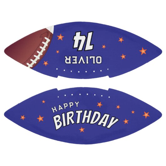 Modern Happy Birthday sterren Naam leeftijd American Football (Panelen)