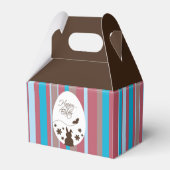 Modern Happy Easter Chocolate Brown Bedankdoosjes (Achterkant)