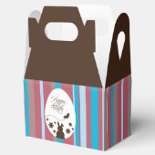 Modern Happy Easter Chocolate Brown Bedankdoosjes (Geopend)