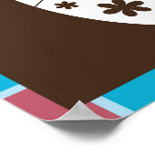 Modern Happy Easter Chocolate Brown Poster (Hoek)