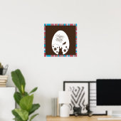 Modern Happy Easter Chocolate Brown Poster (Thuiskantoor)